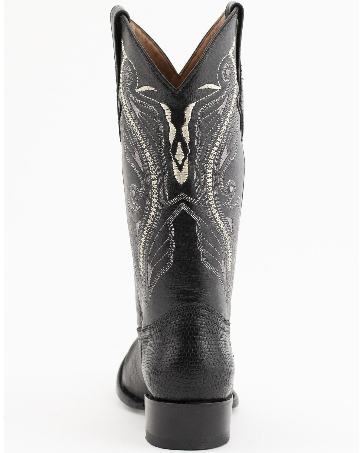 Image #3 - Ferrini Men's Exotic Teju Lizard Western Boots - Round Toe, Black, hi-res