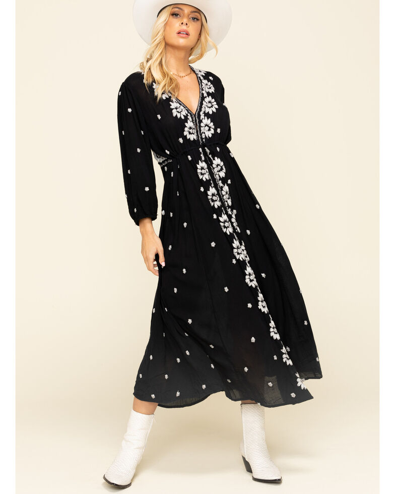 Free People Women S Embroidered V Maxi Dress Country Outfitter