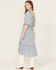 Image #4 - Wild Moss Women's Printed Front Twist Midi Dress, Blue, hi-res