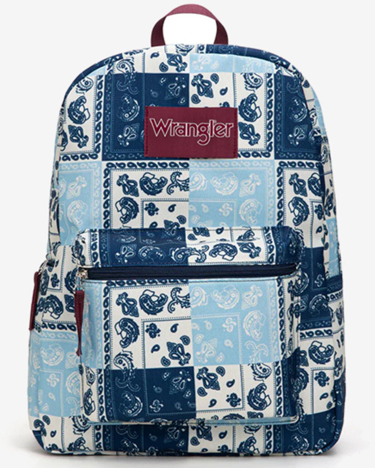 Image #1 - Wrangler Women's Paisley Print Denim Backpack, Blue, hi-res