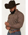 Image #2 - Cody James Men's Fireball Geo Print Long Sleeve Snap Western Shirt - Tall, Brown, hi-res