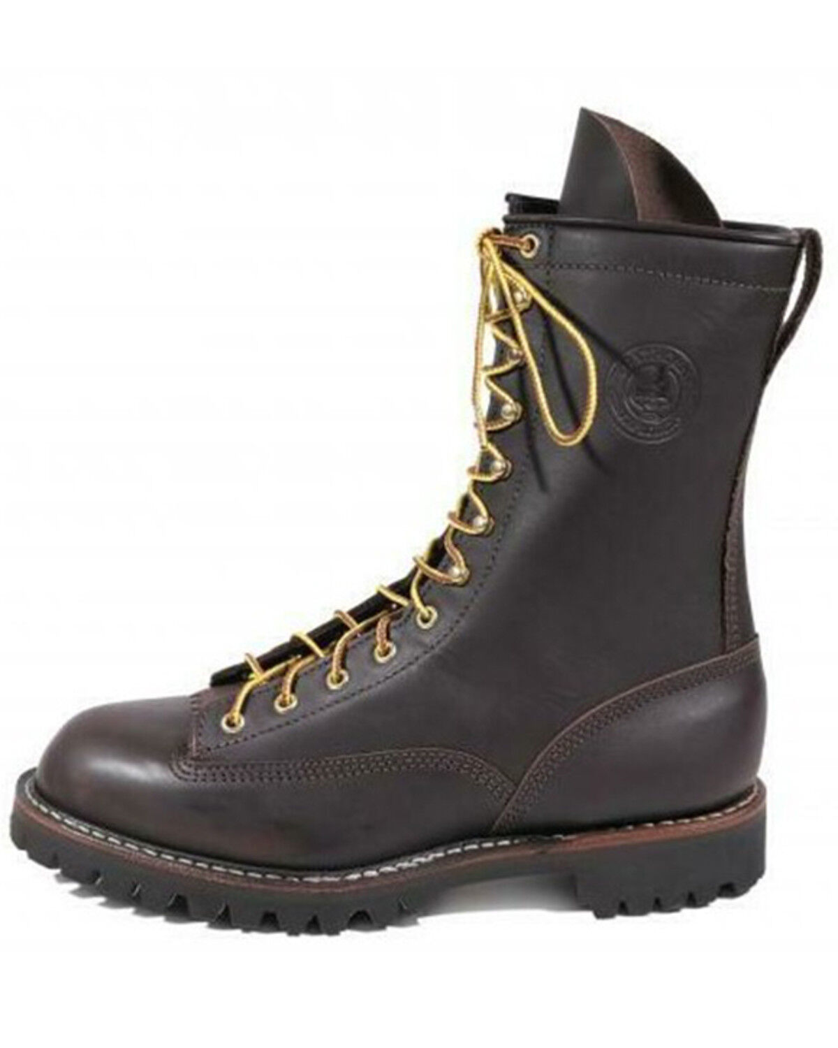 Image #1 - White's Boots Men's Frontiersman 10' Lace-Up Work Boots - Round Toe, Brown, hi-res