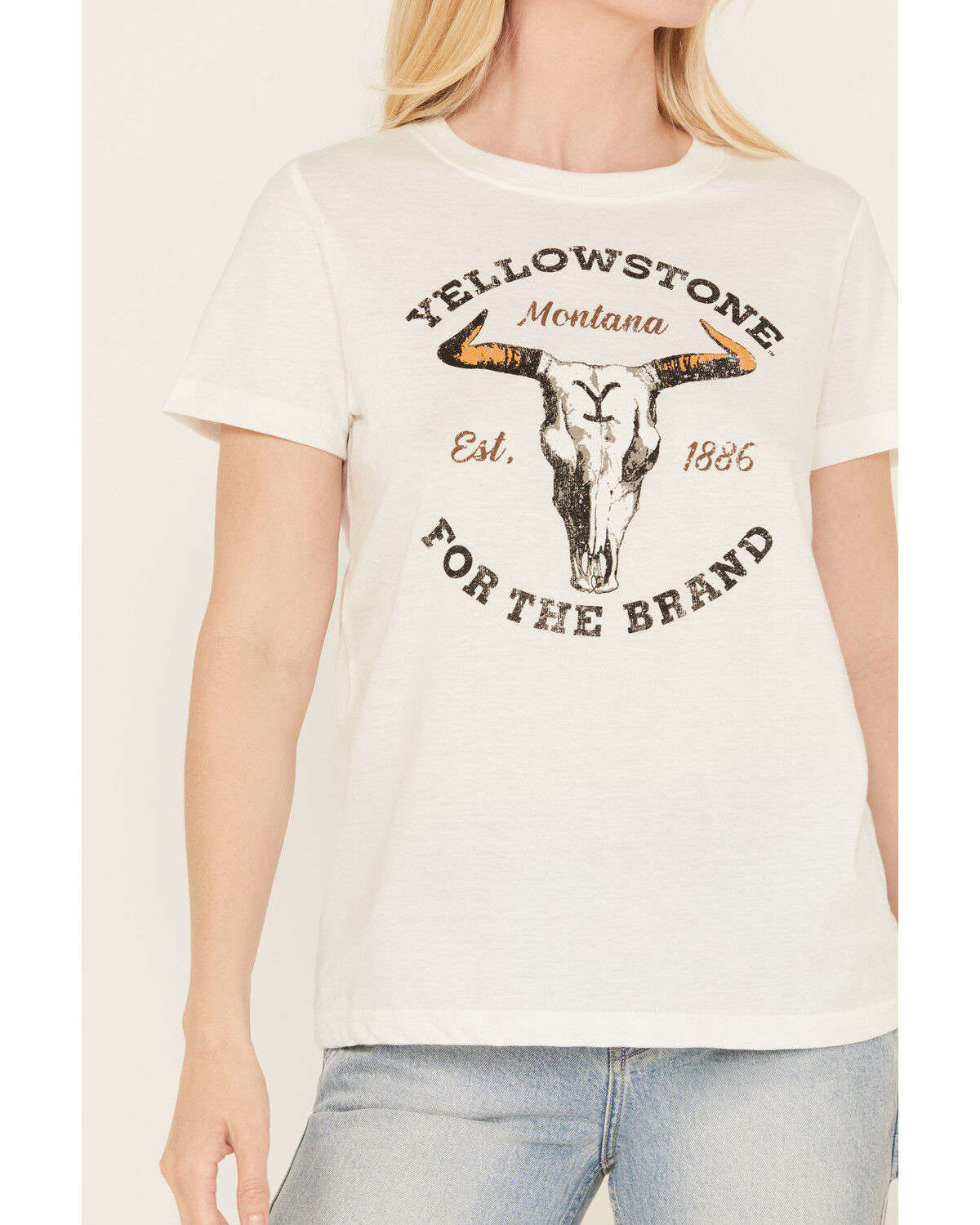 Image #3 - Paramount Network's Yellowstone Women's Dutton Ranch Short Sleeve Graphic Tee, Ivory, hi-res