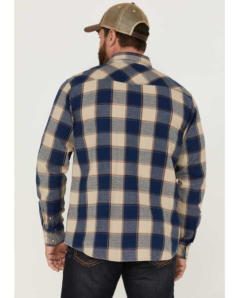 Image #4 - Ariat Men's Howie Retro Plaid Long Sleeve Snap Western Flannel Shirt , Tan, hi-res
