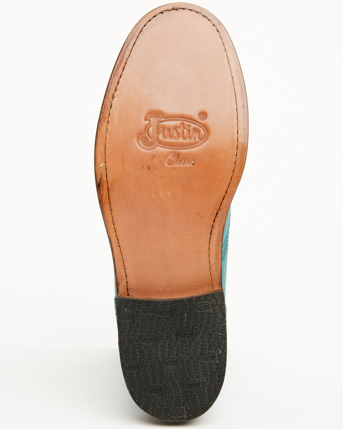 Image #7 - Justin Women's Mclean 7" Lace-Up Roper Boots - Round Toe, Turquoise, hi-res