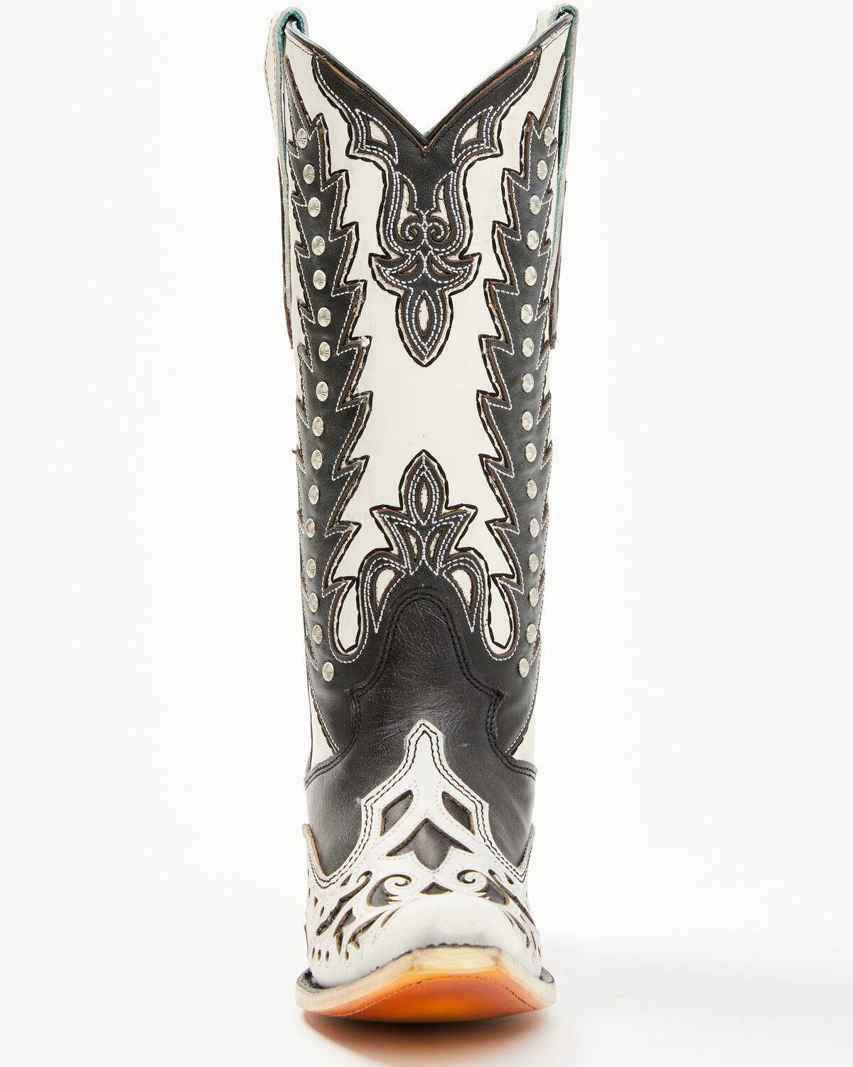 Image #4 - Corral Women's Inlay And Embroidered Western Boots - Snip Toe, White, hi-res