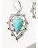 Image #3 - Lainey Wilson Women's Stone Drop Earrings, Silver, hi-res