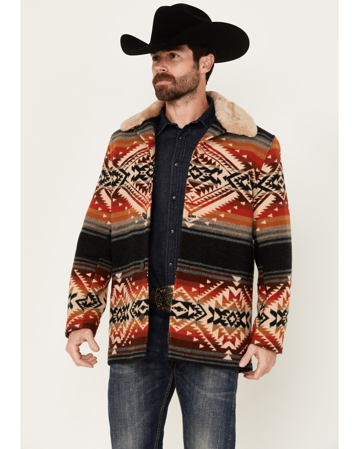 Image #1 - Pendleton Men's Multicolor Brownsville Button-Down Long Coat, , hi-res