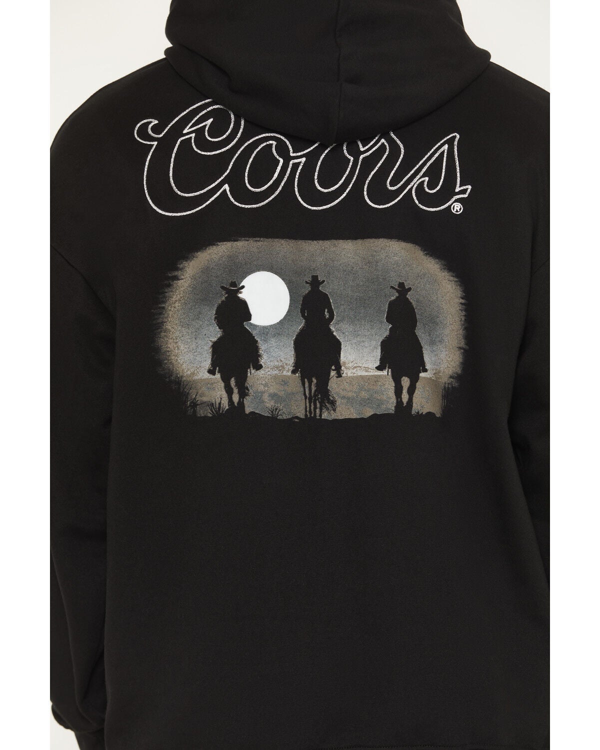 Image #4 - Coors Men's Riders Logo Embroidered Hooded Sweatshirt, Black, hi-res