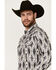 Image #2 - Rock & Roll Denim Men's Tek Southwestern Print Long Sleeve Snap Western Shirt, Brown, hi-res