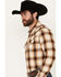 Image #2 - Blue Ranchwear Galveston Plaid Print Long Sleeve Snap Western Shirt, Dark Brown, hi-res