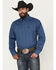 Image #1 - George Strait by Wrangler Men's Floral Print Long Sleeve Button-Down Stretch Western Shirt, Blue, hi-res