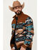 Image #2 - RANK 45® Men's Southwestern Print Bomber Softshell Jacket, Rust Copper, hi-res
