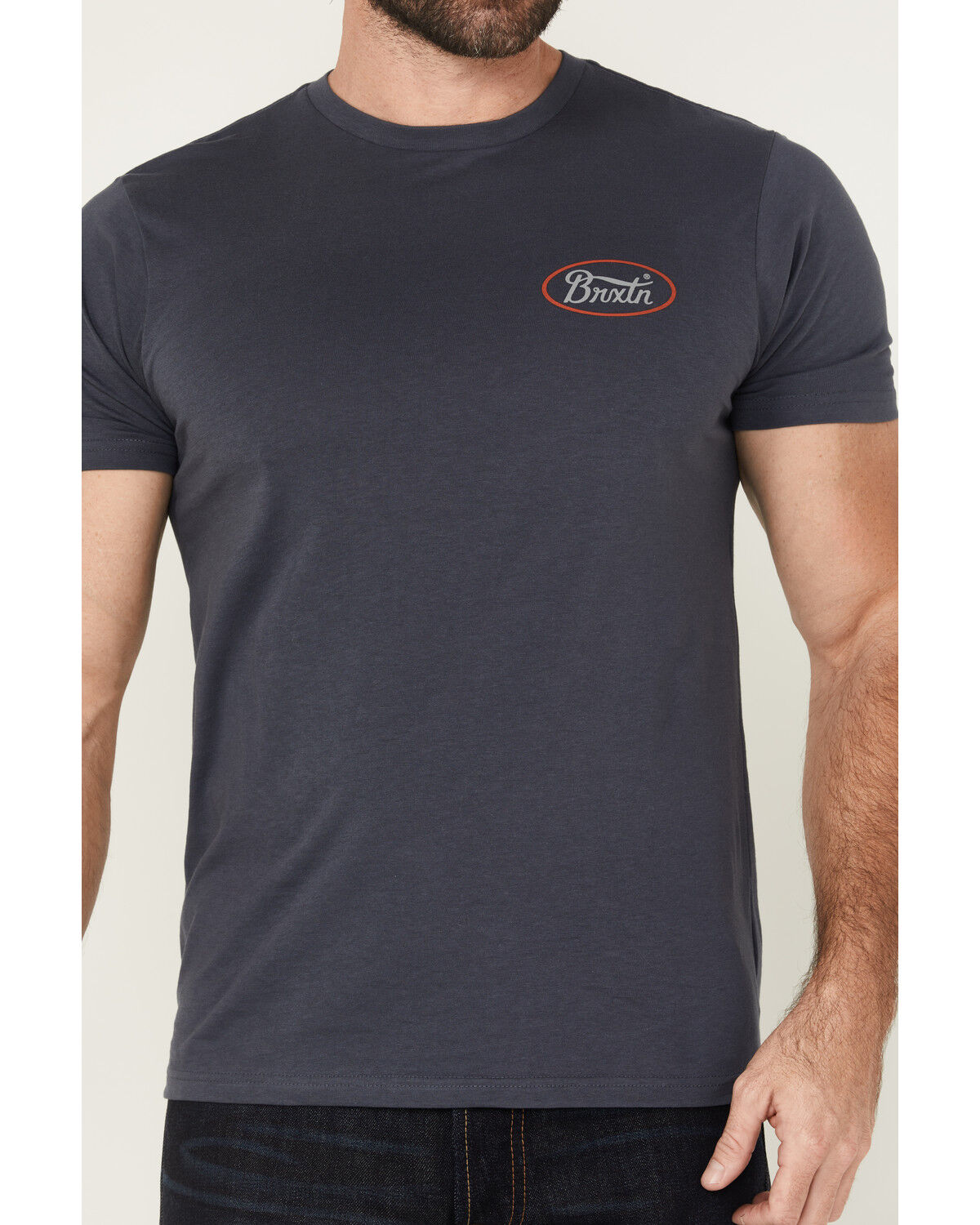 Image #3 - Brixton Men's Parsons Logo Short Sleeve Graphic T-Shirt, Blue, hi-res