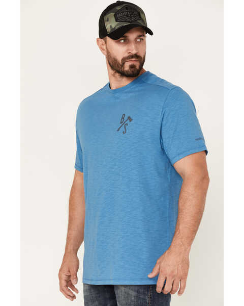 Image #2 - Brothers and Sons Men's Logo Graphic Short Sleeve T-Shirt, Blue, hi-res