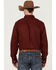 Image #4 - RANK 45® Men's Performance Twill Logo Long Sleeve Button-Down Western Shirt , Burgundy, hi-res