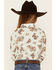 Image #4 - Cruel Girl Girls' Printed Long Sleeve Rhinestone Snap Western Shirt, Light Blue, hi-res