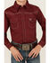 Image #3 - Cowboy Hardware Boys' Geo Print Long Sleeve Snap Stretch Western Shirt, Red, hi-res