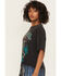 Image #2 - Rock & Roll Denim Women's Steer Short Sleeve Fringe Graphic Tee, Black, hi-res