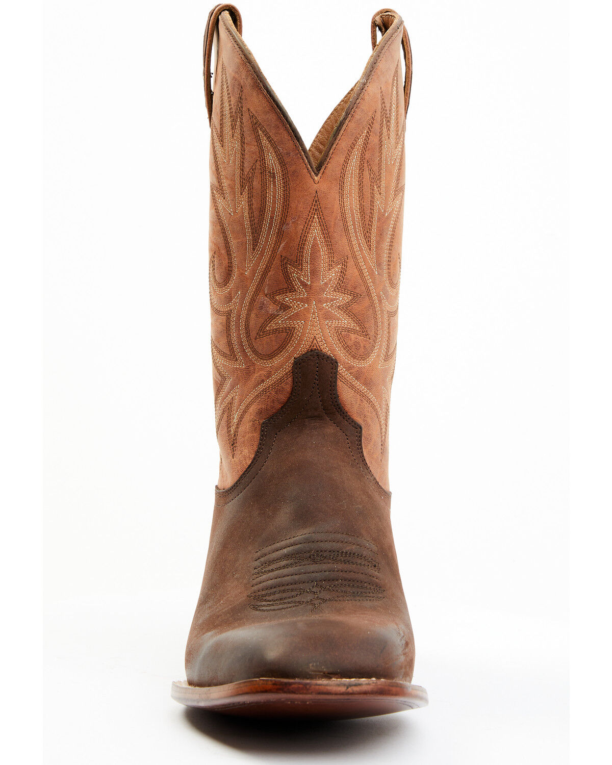 Image #4 - Lucchese Men's Gordon Western Boots - Broad Square Toe, Chocolate, hi-res