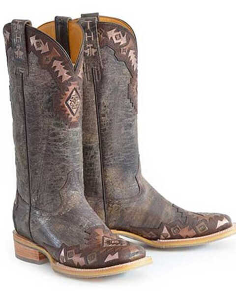 Tin Haul Women's Tribe Vibes Western Boots - Broad Square Toe, Brown, hi-res
