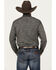 Image #4 - Rock & Roll Denim Men's Paisley Pinstripe Print Long Sleeve Snap Stretch Western Shirt, Black, hi-res