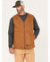 Image #1 - Hawx Men's Weathered Canvas Sherpa Lined Vest - Big, Rust Copper, hi-res