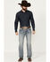 Image #1 - Rock & Roll Denim Men's Pistol Light Vintage Wash Stackable Bootcut Denim Jeans, Light Wash, hi-res