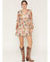 Image #1 - Shyanne Women's Floral Print Long Sleeve Mini Dress, Cream, hi-res