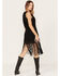 Wonderwest Women's Fringe Hem Mini Dress, Black, hi-res