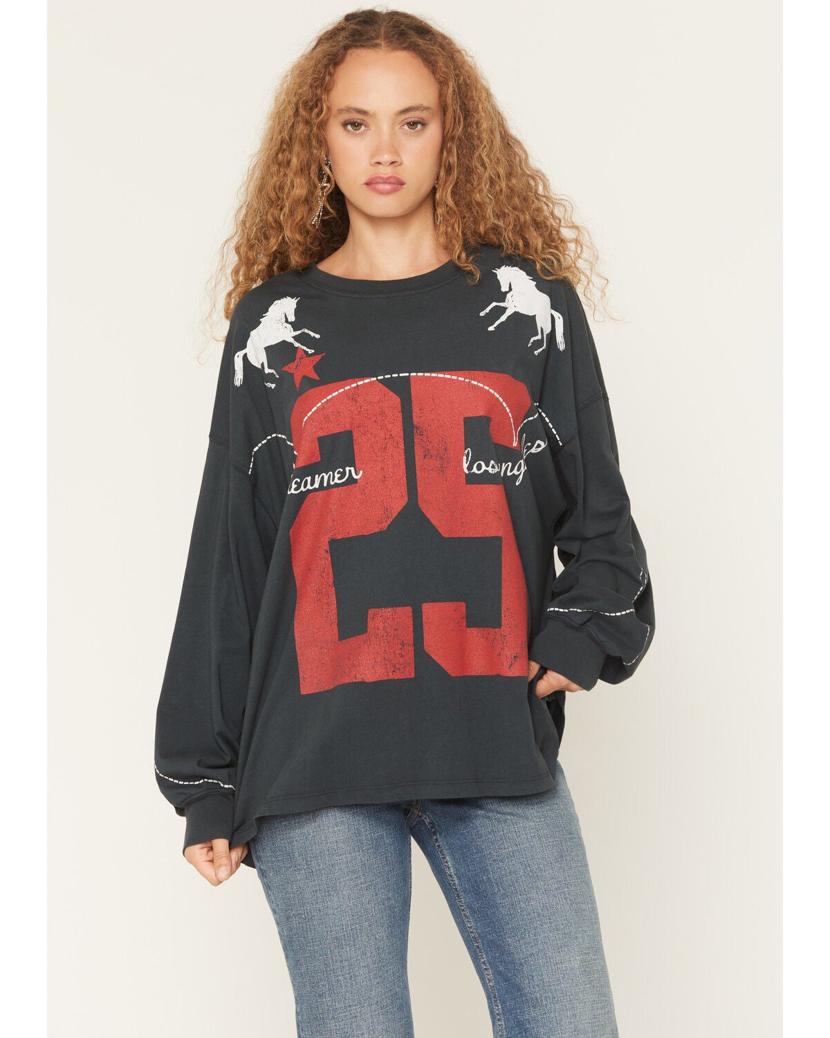 Day Dreamer Women's 25 Long Sleeve Graphic Tee, Black, hi-res