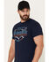 Image #2 - Brew City Beer Gear Men's Natural Light American Graphic T-Shirt, Navy, hi-res