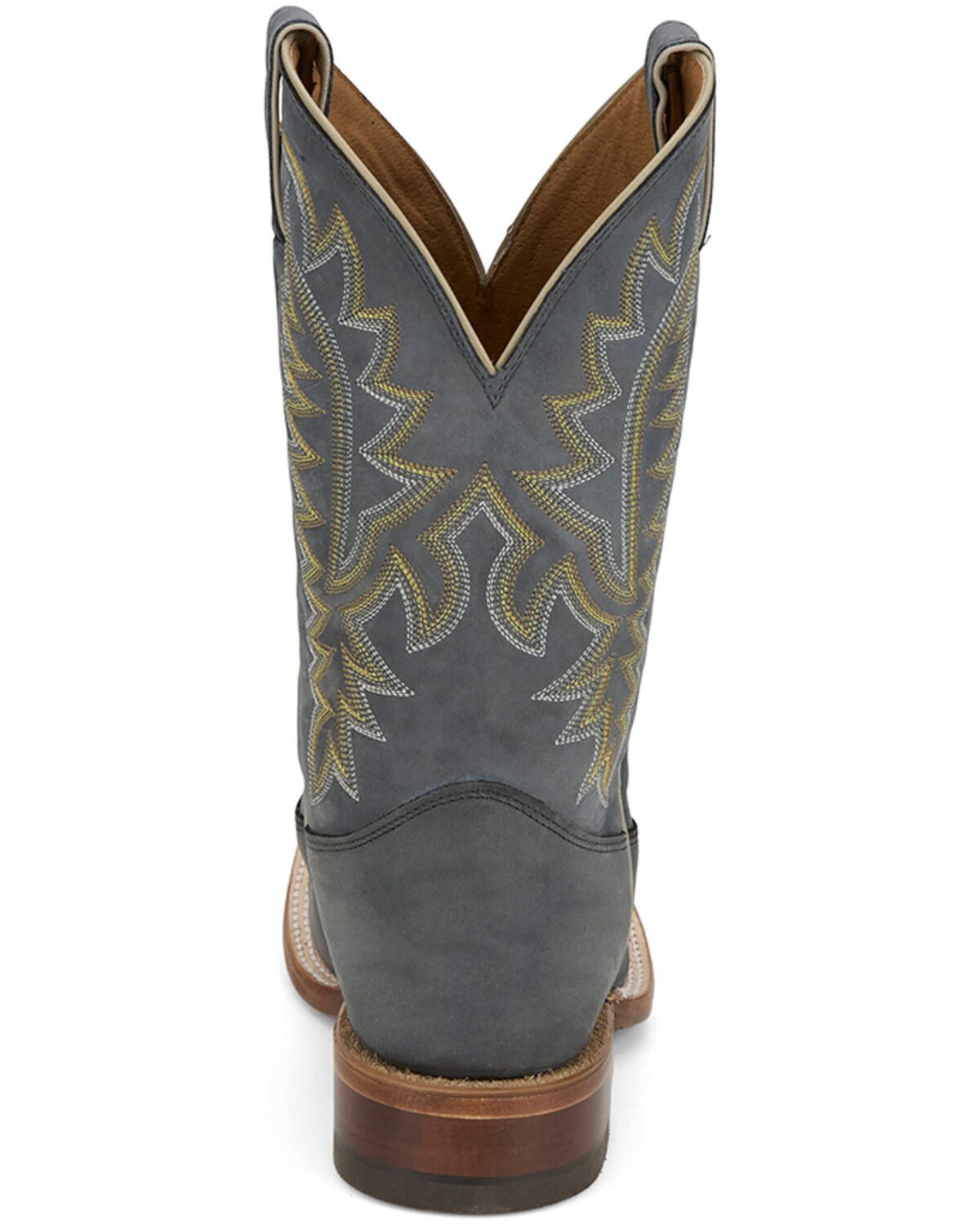 Image #5 - Justin Men's Rancho Western Boots - Broad Square Toe, Grey, hi-res