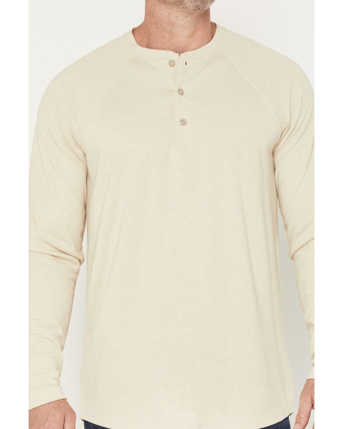 Image #3 - Cody James Men's FR Solid Raglan Henley Long Sleeve Shirt, Khaki, hi-res