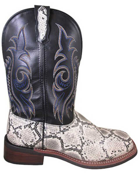 Smoky Mountain Men's Diamondback Western Boots - Broad Square Toe, Black/white, hi-res