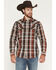 Image #1 - Moonshine Spirit&reg; Men's The Riff Crackle Plaid Print Long Sleeve Snap Western Shirt, Black, hi-res