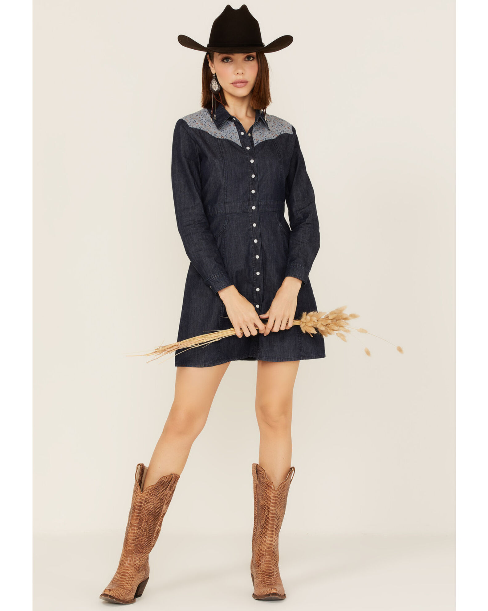 Maggie Sweet Women s Remedios Long Sleeve Western Mini Dress Country Outfitter