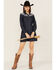 Image #1 - Maggie Sweet Women's Remedios Long Sleeve Western Mini Dress, Blue, hi-res