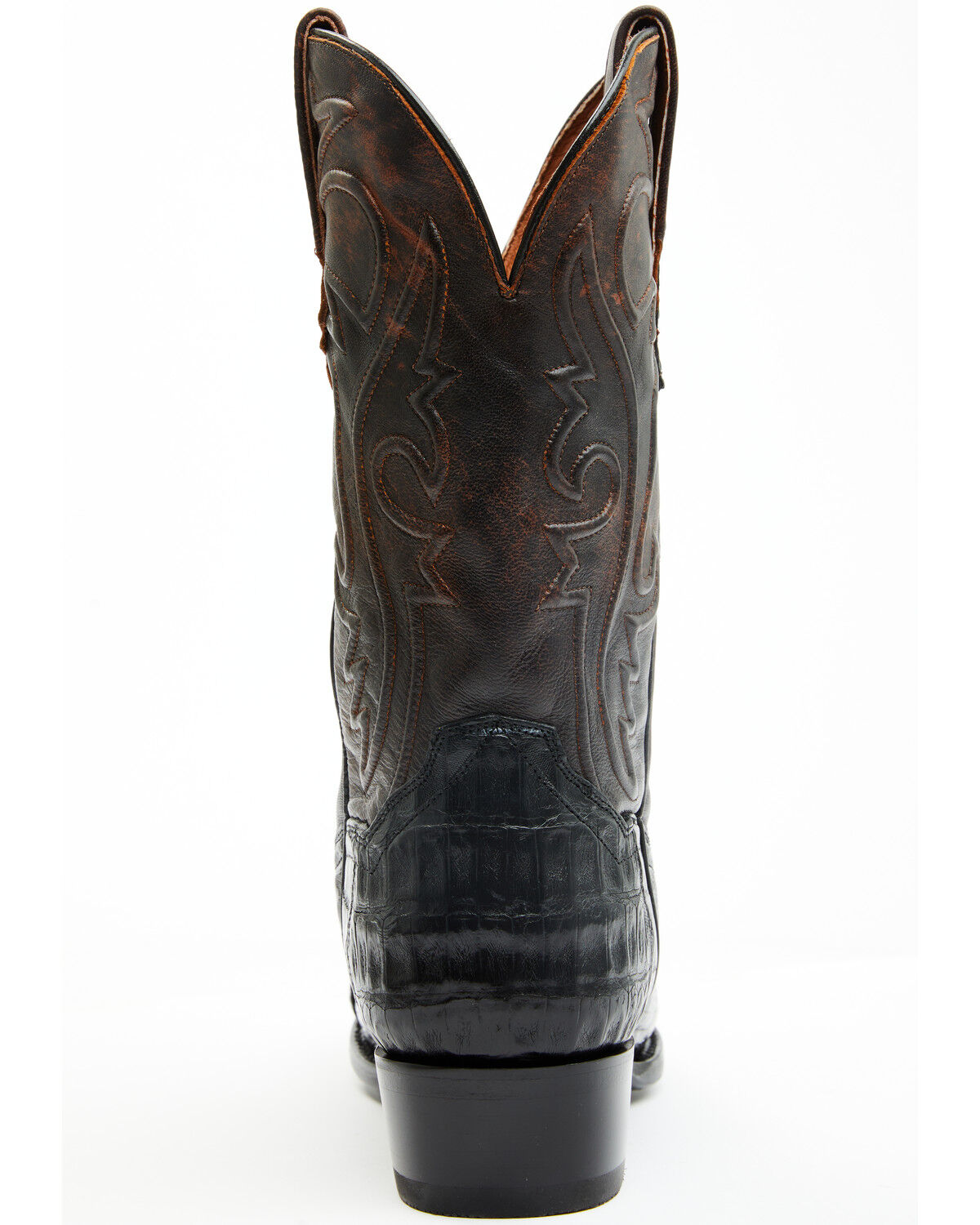 Image #5 - Dan Post Men's Exotic Caiman 12" Western Boots - Round Toe, Black, hi-res