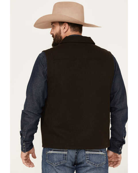 Image #4 - Blue Ranchwear Men's Wool Mackinaw Vest, Dark Brown, hi-res