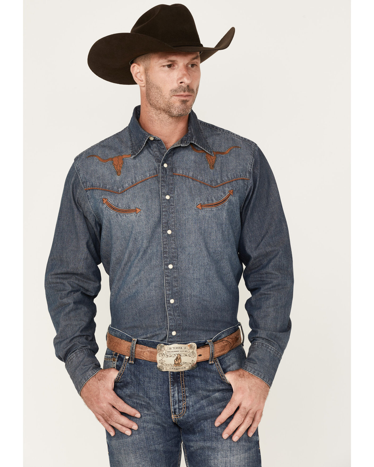 Roper denim sale shirt