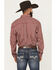 Image #4 - Wrangler Men's Plaid Print Long Sleeve Button-Down Stretch Western Shirt - Tall, Burgundy, hi-res