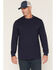Image #2 - Hawx Men's Scream Long Sleeve Graphic Work T-Shirt, Navy, hi-res
