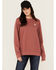 Image #1 - Carhartt Women's Relaxed Fit Midweight Crewneck Sweatshirt, Maroon, hi-res
