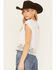 Image #4 - Beyond The Radar Women's Crochet Hem Trim Top, White, hi-res