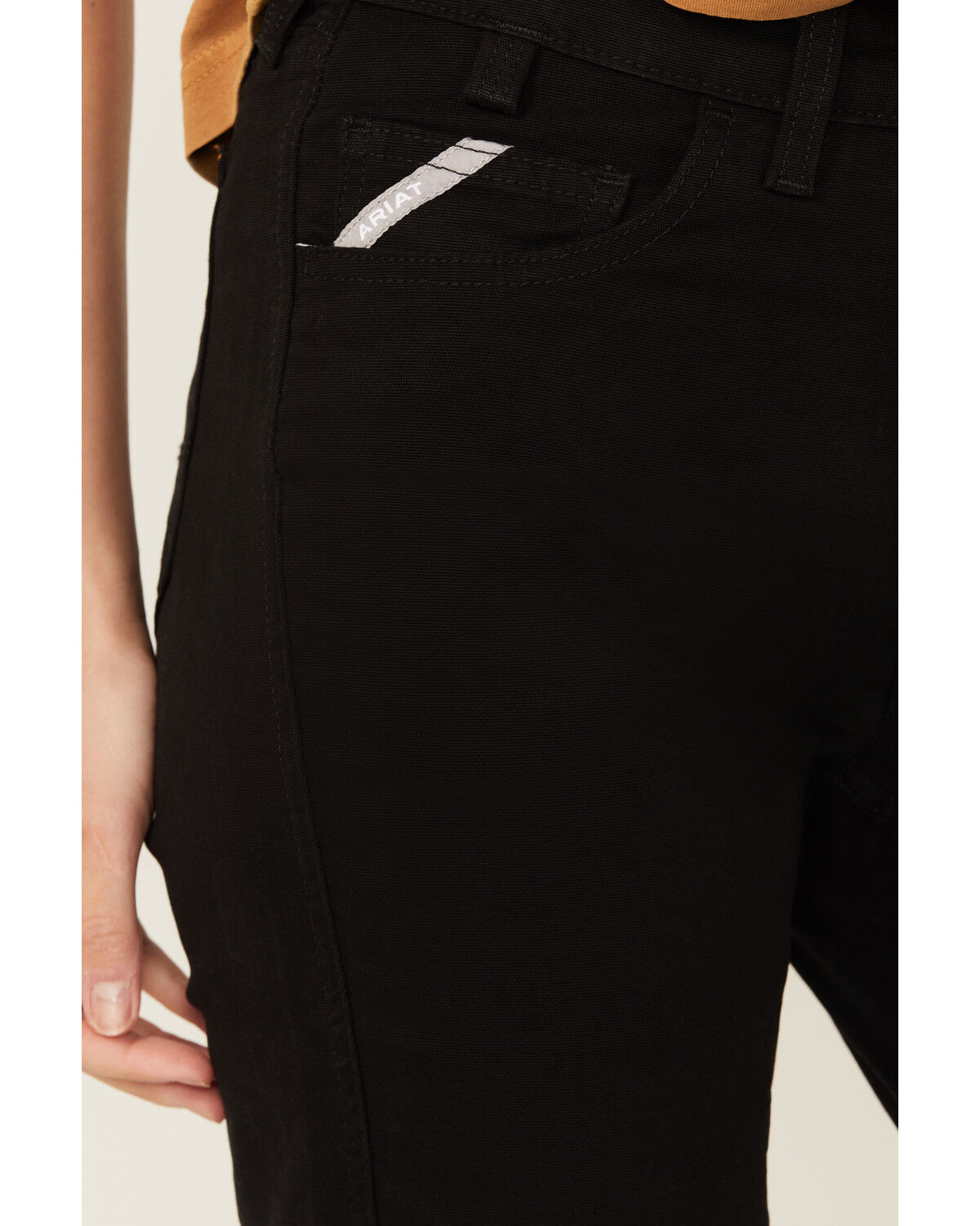 Image #2 - Ariat Women's Rebar PR Made Tough Straight Stretch Work Pants, Black, hi-res