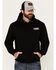 Image #2 - Moonshine Spirit Men's Guitar Logo Graphic Hooded Sweatshirt, Black, hi-res