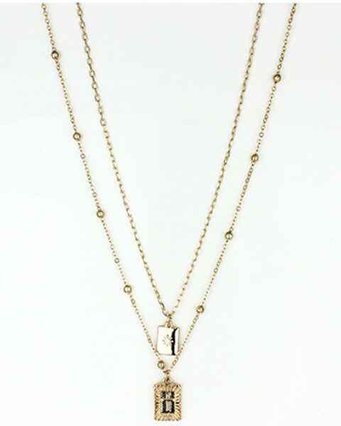 Image #1 - Shyanne Women's Layered Charm Necklace, Gold, hi-res