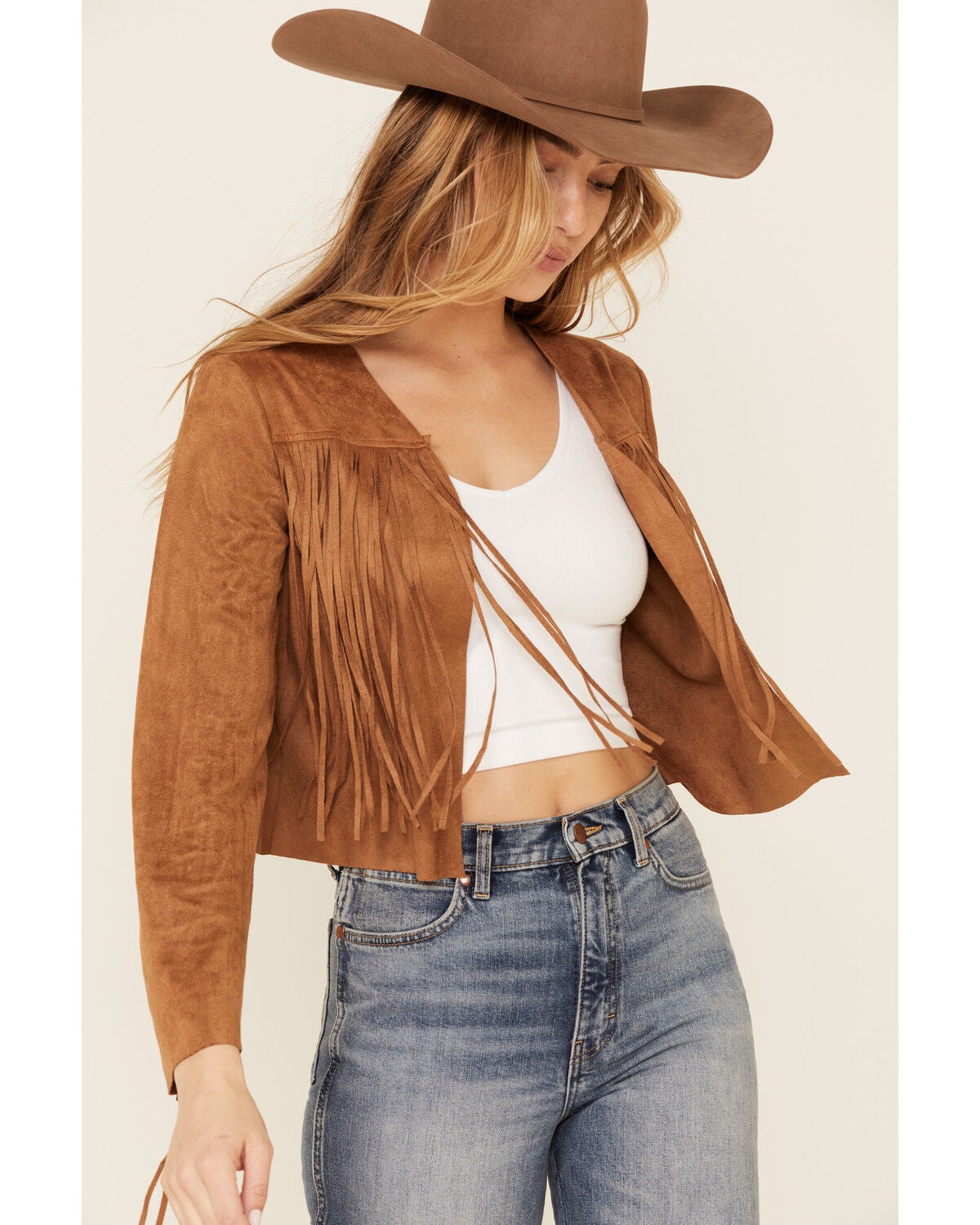 suede western jacket womens