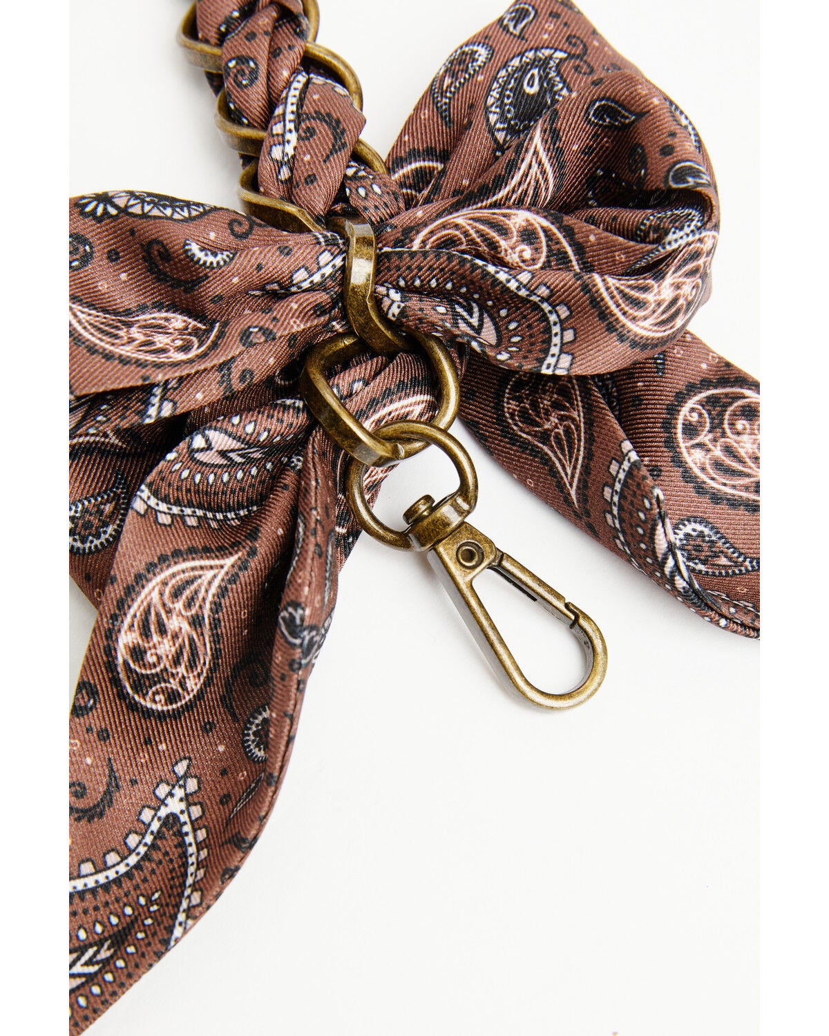 Image #4 - Boot Barn Women's Bandana Bow Bag Charm, Brown, hi-res
